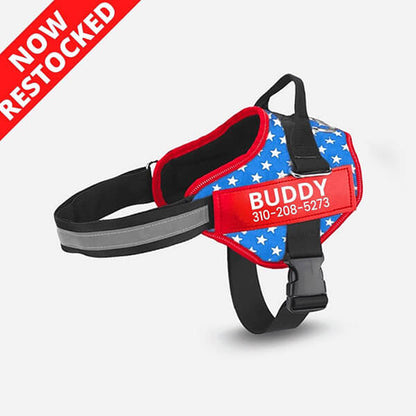 Personalized No Pull Dog Harness + FREE Leash